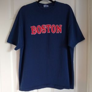 Mens Navy Boston Red Sox T-Shirt, Size XL